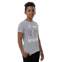 Load image into Gallery viewer, Youth Short Sleeve T-Shirt- I'm Autistic- What's Your Superpower