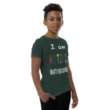Load image into Gallery viewer, Youth Short Sleeve T-Shirt- I'm Autistic- What's Your Superpower