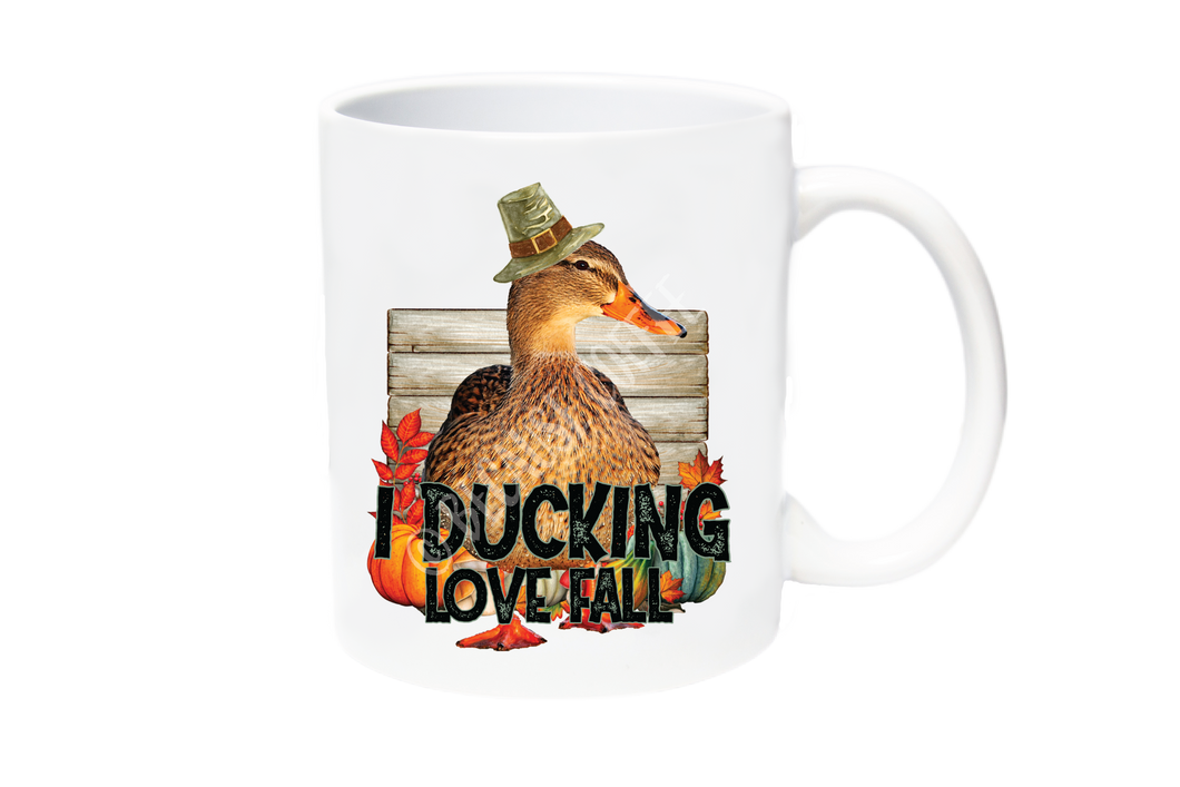I Ducking Love Fall Coffee Mug