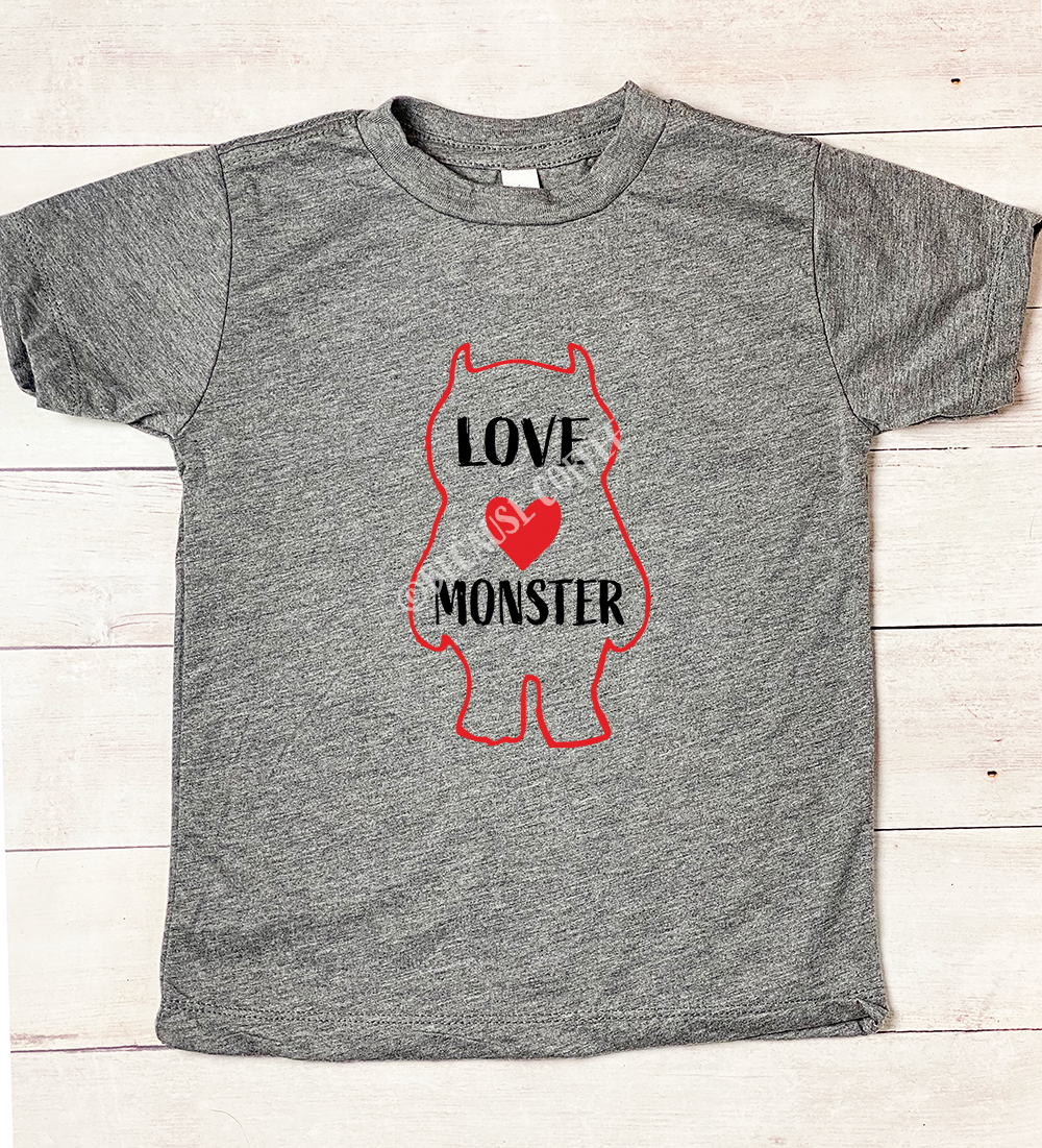 Love Monster Valentine Shirt or Onesie